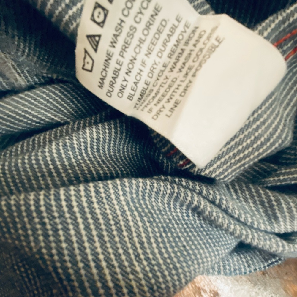 Levi’s, M, Full Snap Button Down Collared Pinstri… - image 8